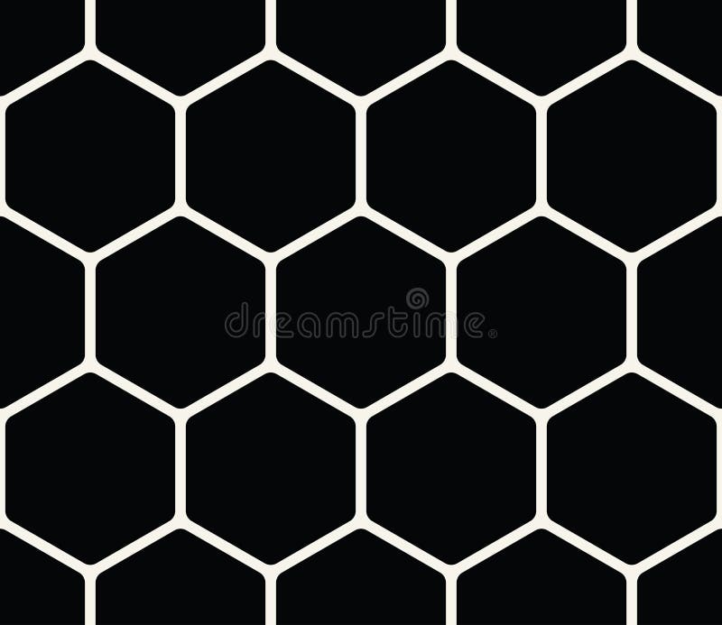 Geometric Hexagon Minimal Grid Graphic Pattern Stock Vector