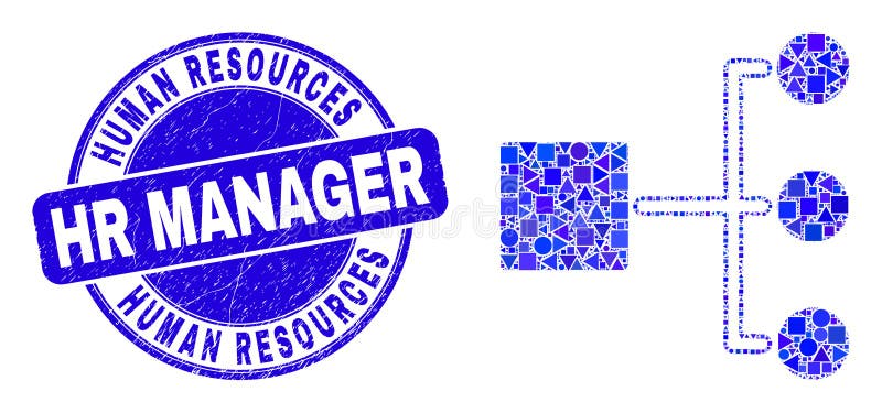 Download Blue Scratched Human Resources Hr Manager Stamp Seal And ...