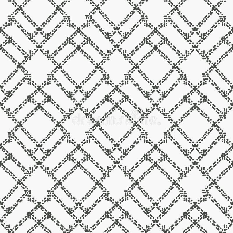 Geometric Intertwined Shapes Seamless Pattern. Abstract Tileable