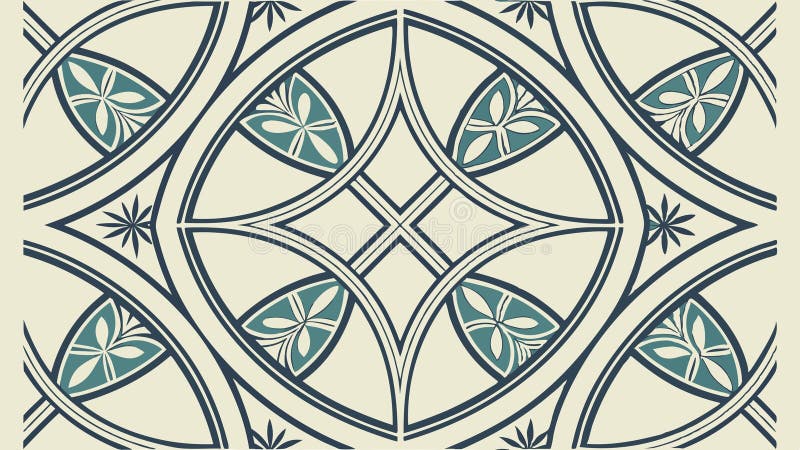 Geometric Lattice Pattern Illustration Decorative Screen Design, vector design Generative AI royalty free illustration