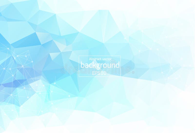 Geometric Light Blue Polygonal background molecule and communication. Connected lines with dots. Minimalism background. Concept of