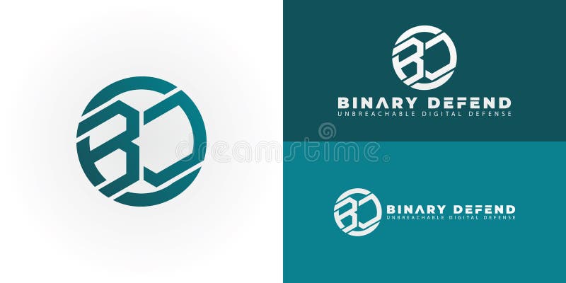 The geometric logo features the stylized initials BD integrated into a clean circular emblem royalty free illustration