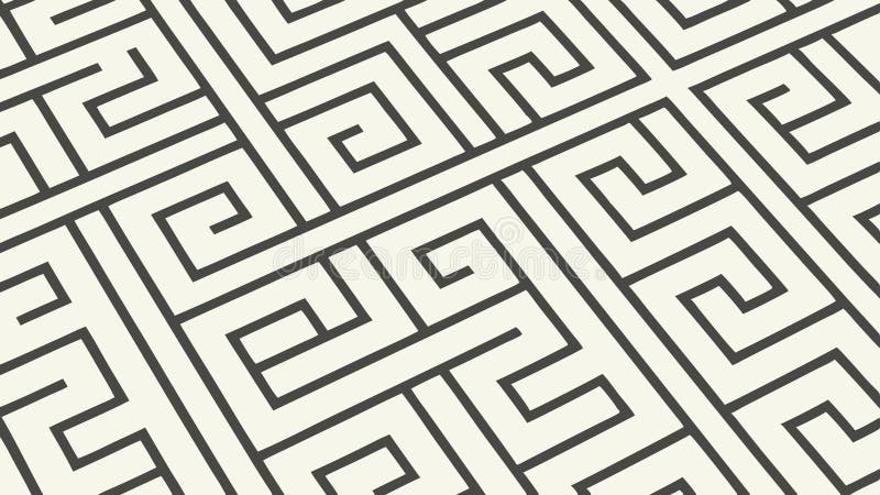Geometric Maze Pattern, Abstract Puzzle Design vector design Generative AI royalty free illustration