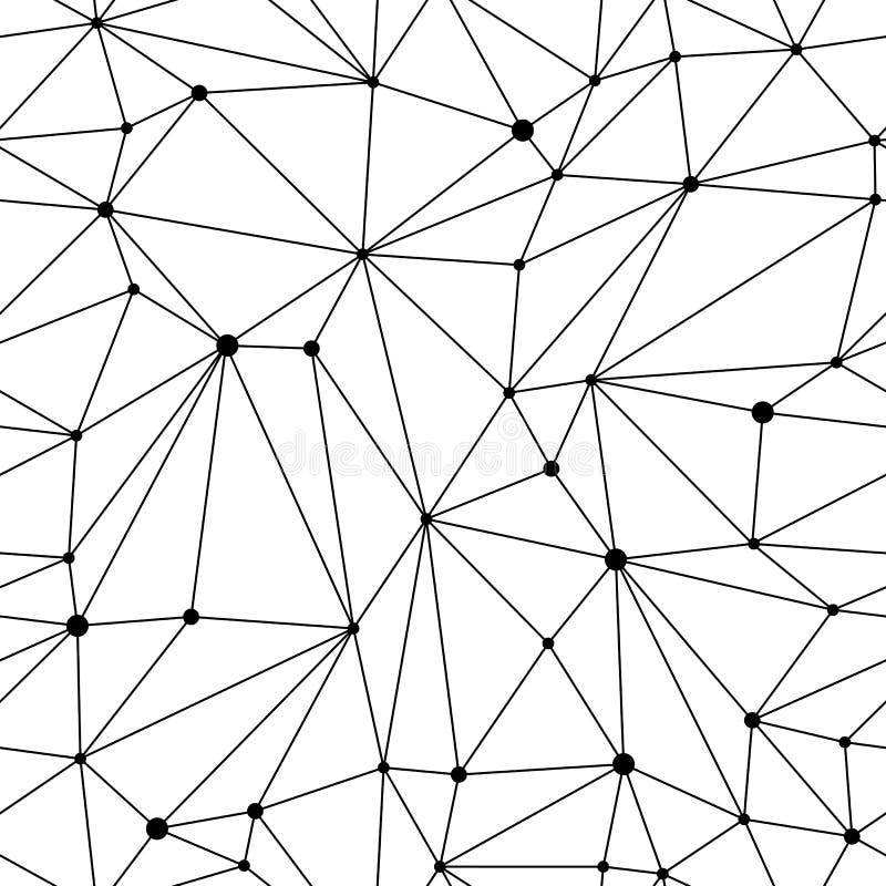 Geometric Mesh Seamless Pattern vector illustration