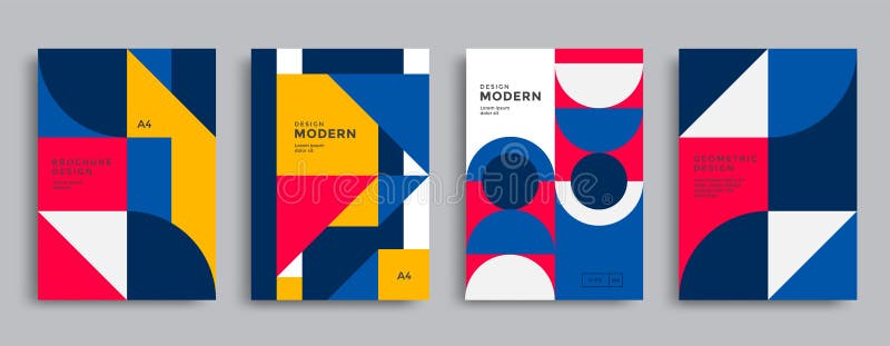 Geometric Minimal brochure layout. Abstract cover vector illustration
