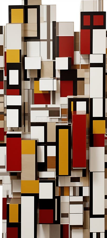 Geometric Modern Art in Bold Colors royalty free illustration