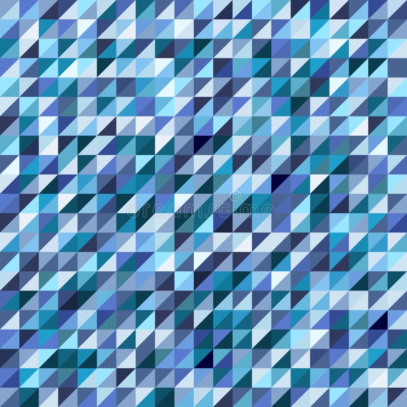 Geometric mosaic pattern from blue triangle stock illustration
