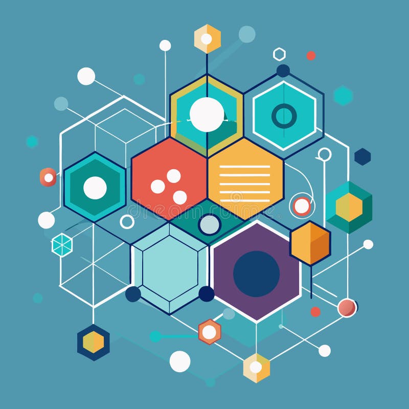 Geometric network bakgrund plexus line Web concept for data structure science Abstrakt mönster vektor illustrationer