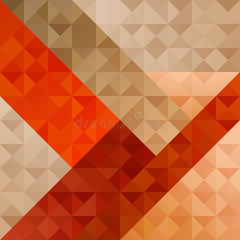 Geometric Orange Abstract Pattern stock illustration