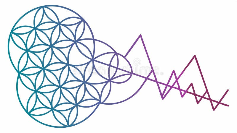 Geometric pattern with abstract connecting lines illustration vector design Generative AI vector illustration