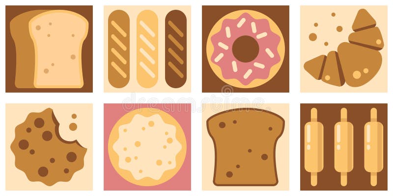 Geometric pattern for bakery design vector illustration