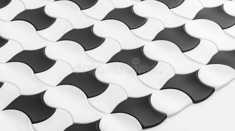 A geometric pattern of black and white shapes. royalty free stock photography