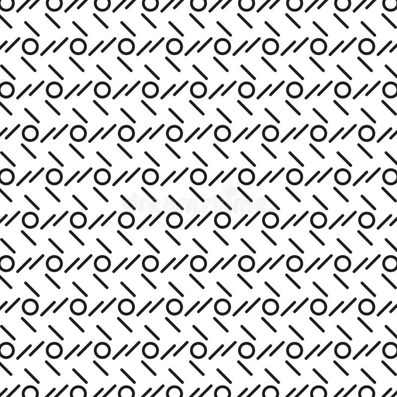 Geometric pattern. Circular and line design. Black vector motif. Modern seamless texture. royalty free illustration