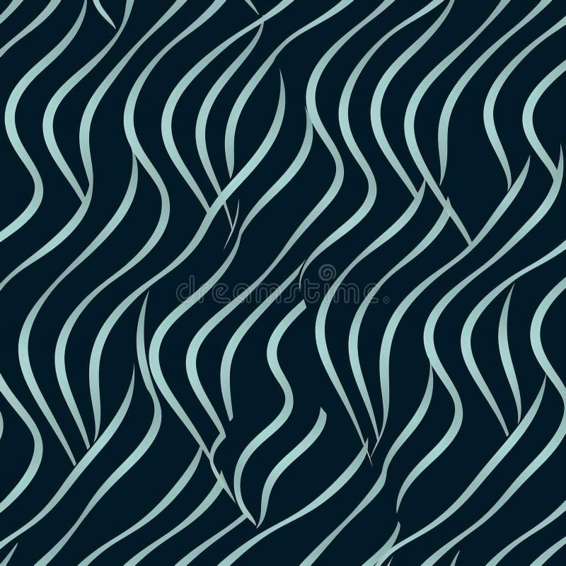Modern Minimalist Endless Pattern With Ocean Inspired Waves royalty free illustration