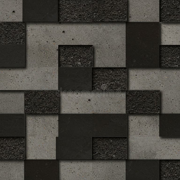 Geometric Pattern Featuring Interlocking Square Tiles with Varying ...