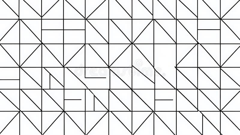 Geometric Pattern of Squares, Triangles, and Lines background, wallpaper hd royalty free illustration
