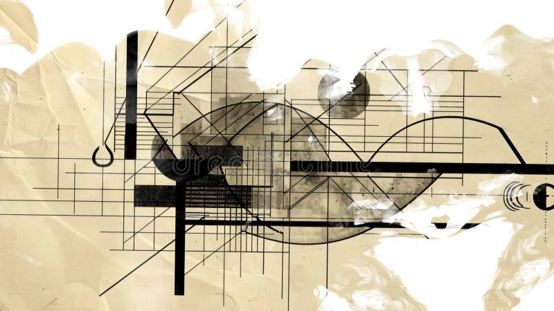 Geometric patterns 4k Ink Splash Animation stock illustration