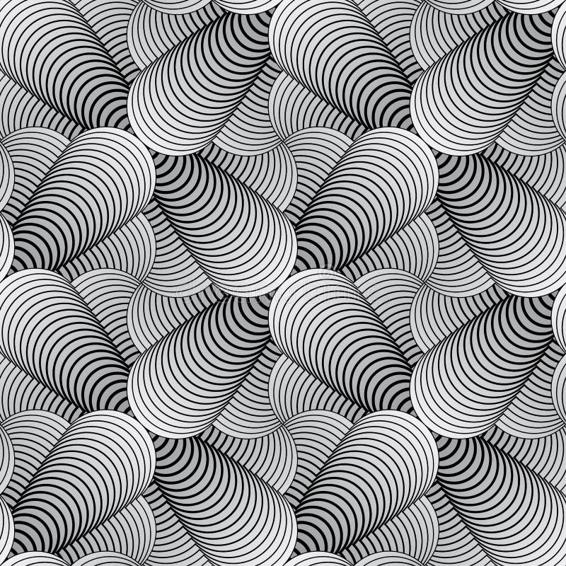 Geometric Petals Vector Seamless Pattern vector illustration