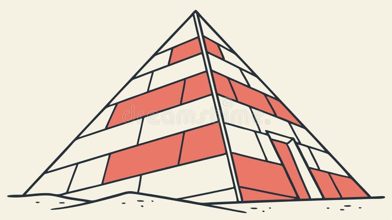 Geometric Pyramid Structure Abstrakt Form Design vektor design Generativ AI vektor illustrationer