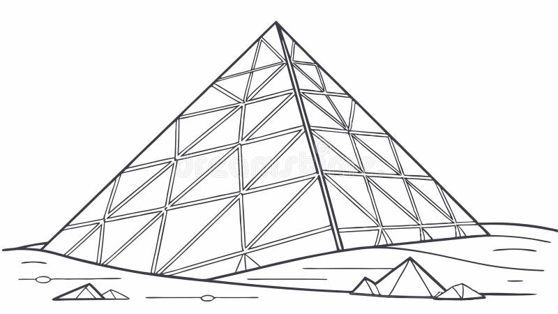 Geometric Pyramid Structure Ancient eller Modern vektor design Generative AI stock illustrationer