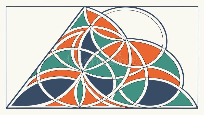 Geometric Pyramid Vector Illustration in Colorful Style vetor design Generative AI vektor illustrationer