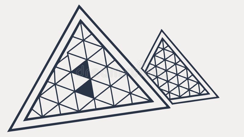Geometric Pyramids Ancient Mystical Structure vektor design Generative AI vektor illustrationer
