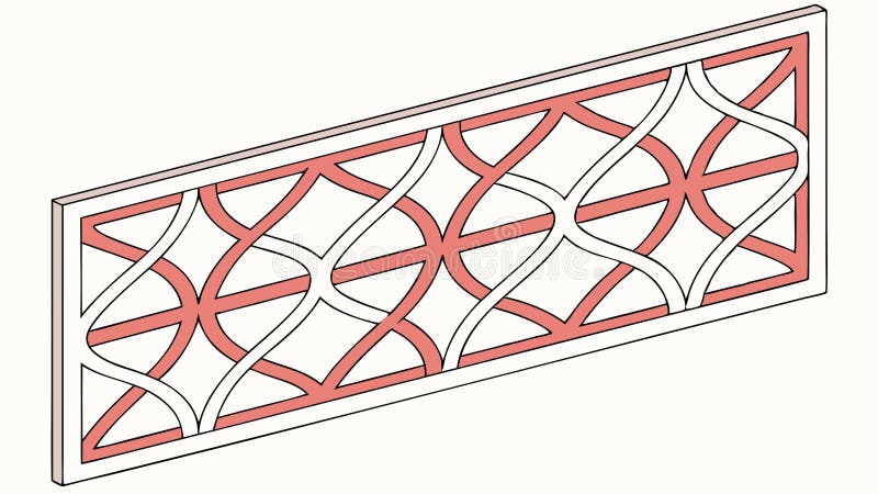 Geometric Screen Pattern Illustration Decorative Architectural Element, vector design Generative AI vector illustration