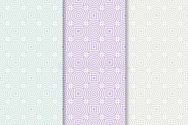 Geometric seamless pattern with circle elements. Collection of textile or wallpaper background vector illustration