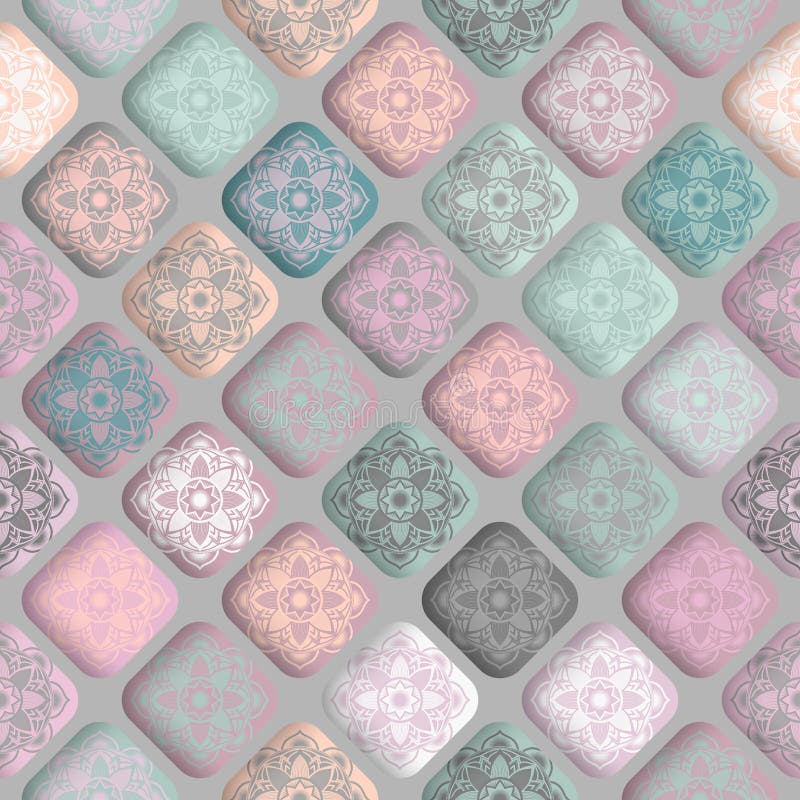 Geometric seamless pattern of a cubes in low poly style. vector illustration