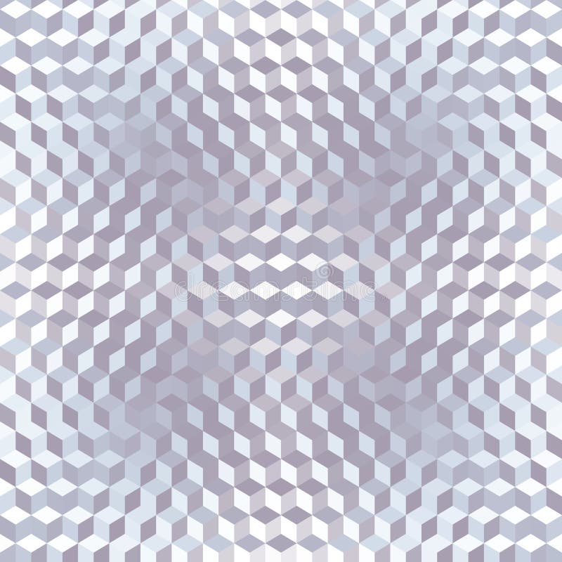Geometric seamless pattern of a cubes in low poly style. royalty free illustration