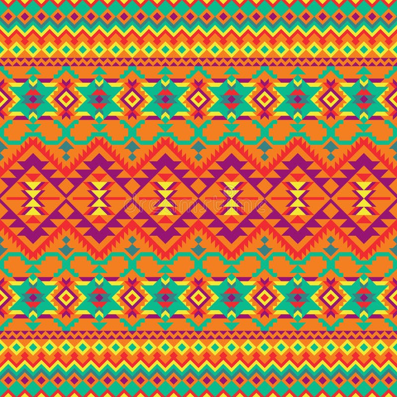 Incas Seamless Pattern stock vector. Illustration of hippie - 41542522