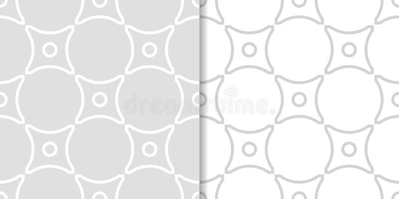 Geometric seamless pattern. Gray background with circle elements vector illustration