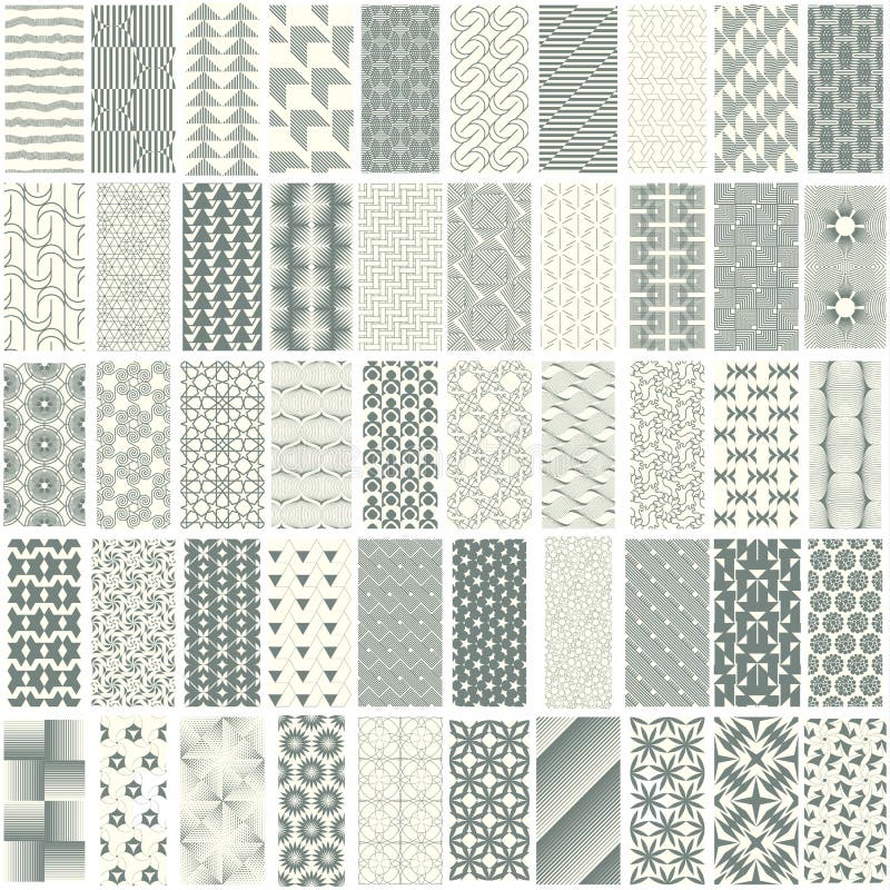 50 geometric seamless pattern set. royalty free illustration 50 geometric seamless pattern set. royalty free illustration