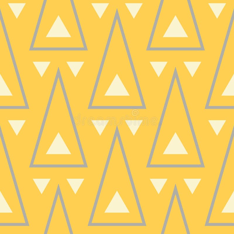Geometric Seamless Pattern. Yellow Gray and White Colored Background