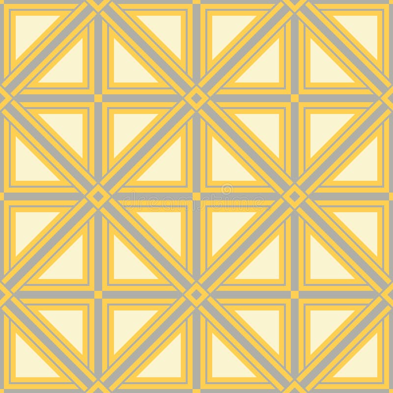 Geometric Seamless Pattern. Yellow Gray and White Colored Background