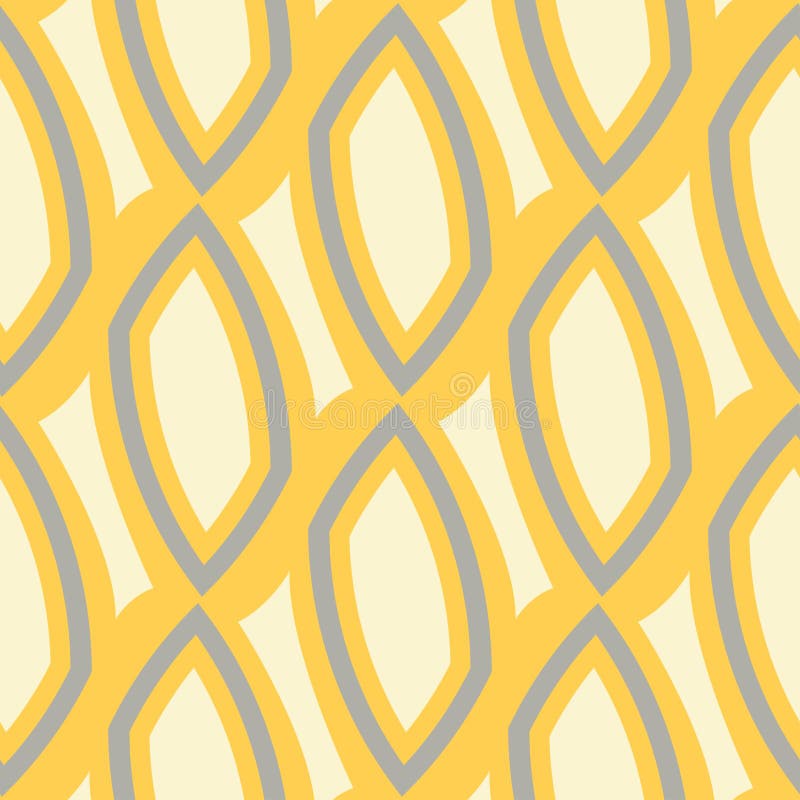 Geometric Seamless Pattern. Yellow Gray and White Colored Background