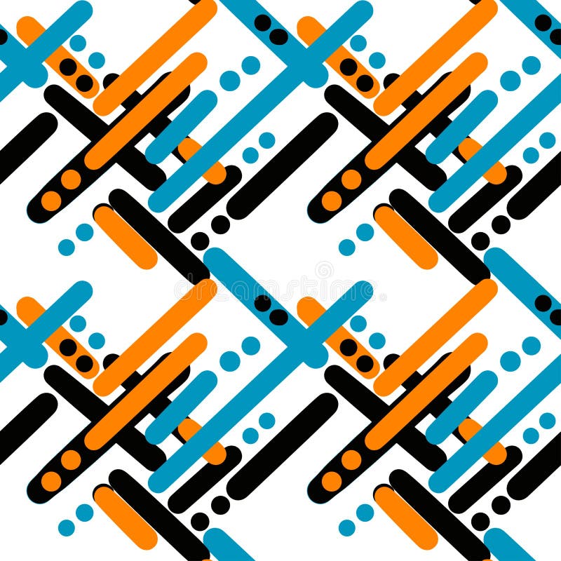 Geometric seamless vector diagonal shapes pattern. vector illustration