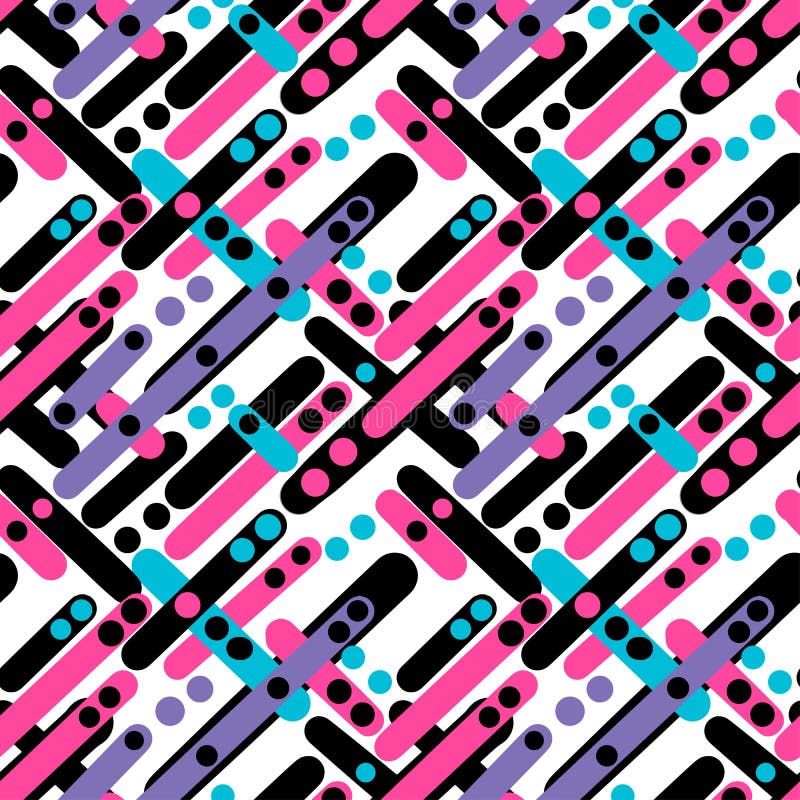 Geometric seamless vector diagonal shapes pattern. royalty free illustration