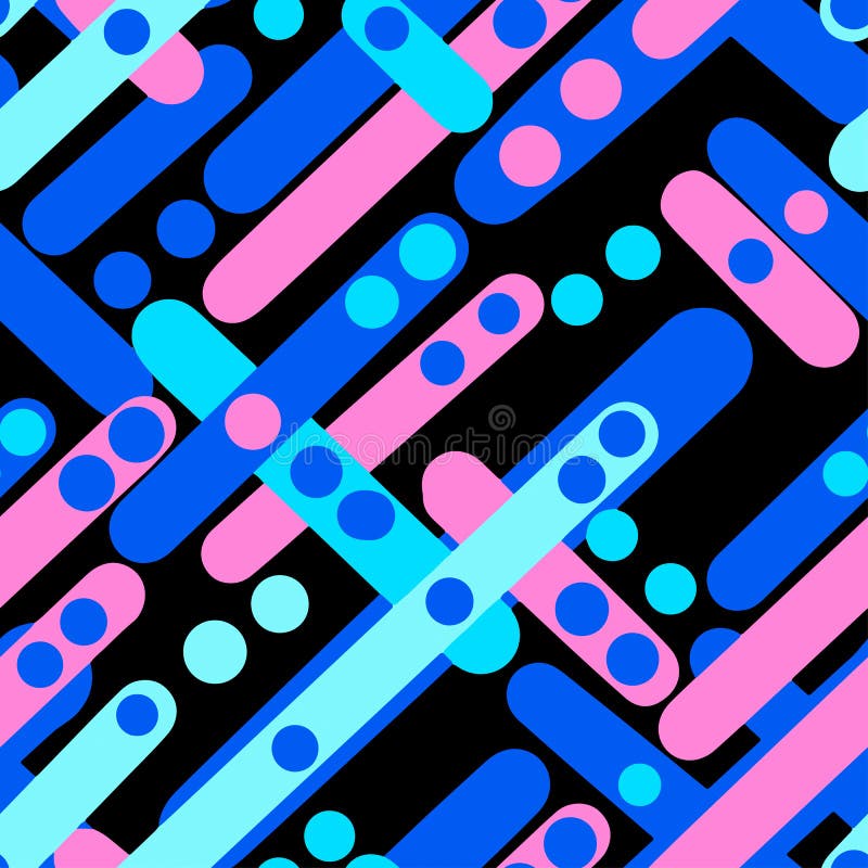 Geometric seamless vector diagonal shapes pattern. stock illustration