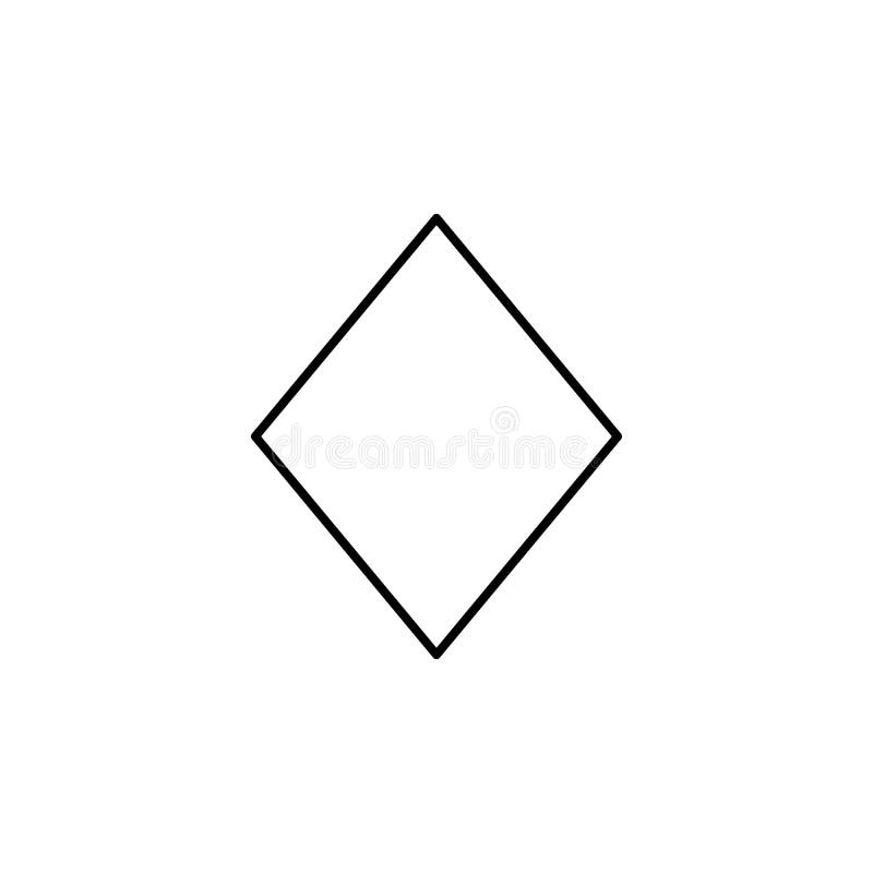 Geometric shapes, rhombus icon. Simple line, outline vector 3d figures icons for ui and ux, website or mobile application vector illustration
