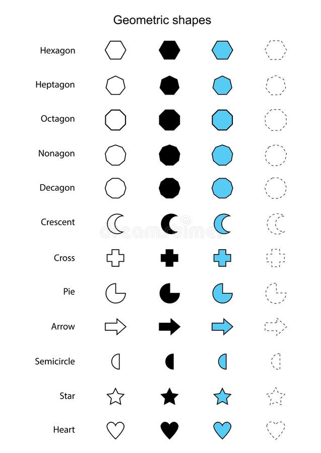 geometric shapes vector stock vector illustration of application geometric shapes chart
