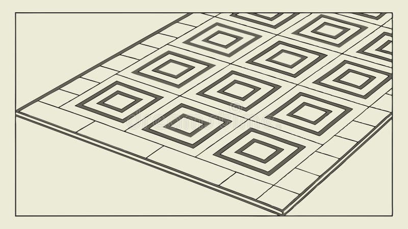 Geometric square grid pattern, abstract modern art background texture, vector design Generative AI stock illustration