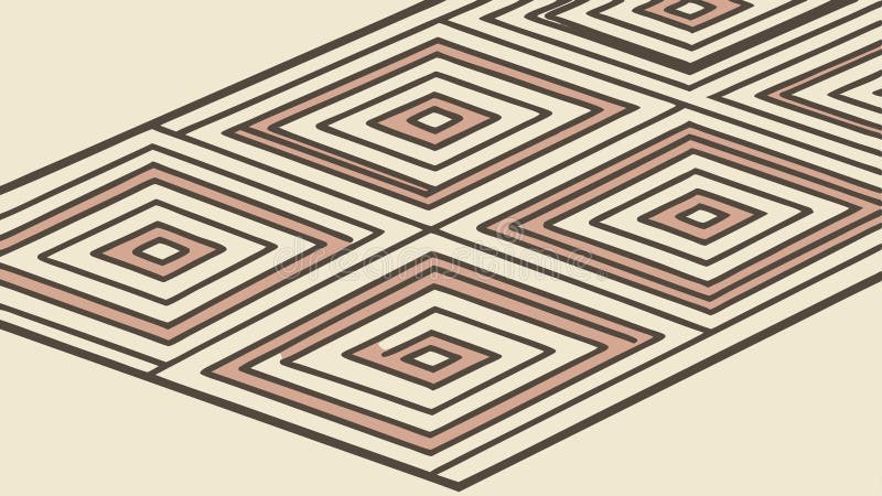 Geometric Square Pattern, Abstract Tiles, Repeating Design, vector design Generative AI royalty free illustration