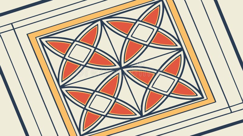 Geometric Square Pattern Decorative Element, vector design Generative AI stock illustration