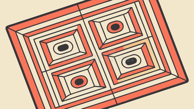 Geometric Square Tile Pattern, Abstract Perspective Design, vector design Generative AI royalty free illustration
