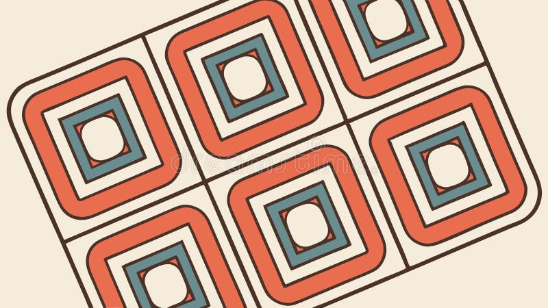 Geometric Square Tile Pattern Decorative Design, vector design Generative AI stock illustration