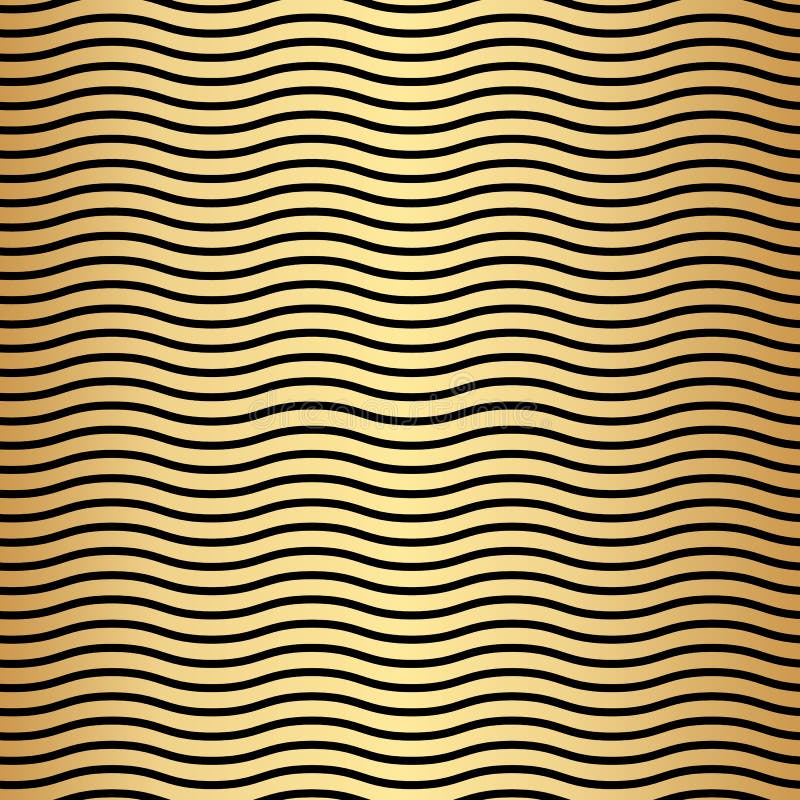 Geometric Gold Seamless Repeat Pattern Background, Gold and Black