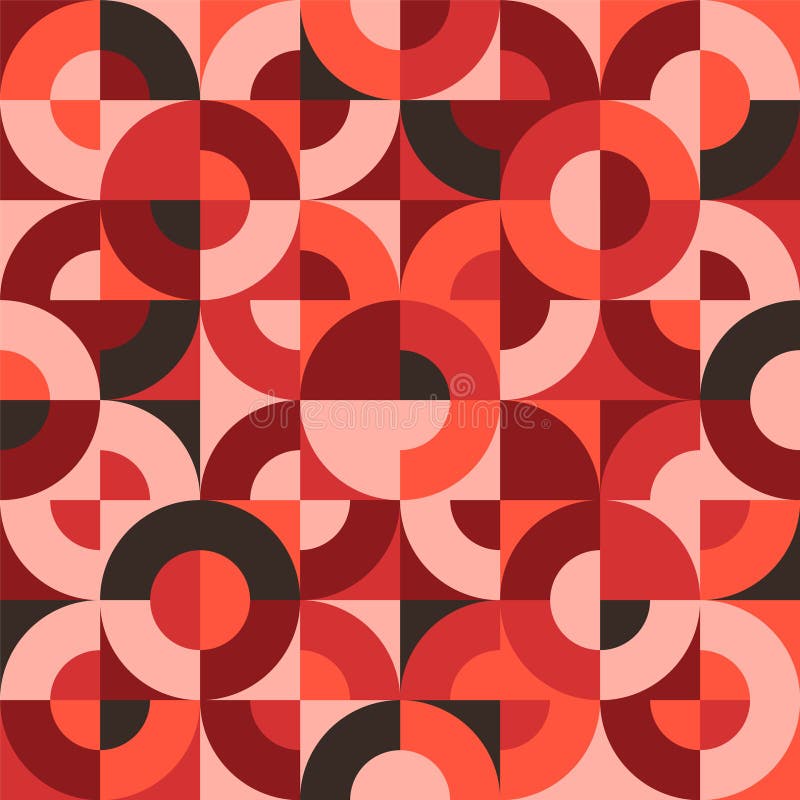 Geometric trendy pattern, Bauhaus style. Modern colorful background with simple elements. Retro texture with basic royalty free illustration