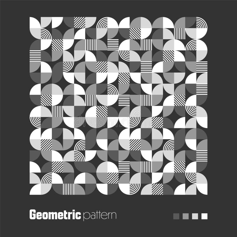 Geometric trendy pattern. Modern background with simple elements. Retro texture with basic geometric shapes. Print royalty free illustration