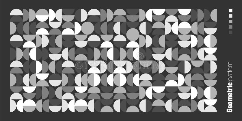 Geometric trendy pattern. Modern background with simple elements. Retro texture with basic geometric shapes. Print vector illustration